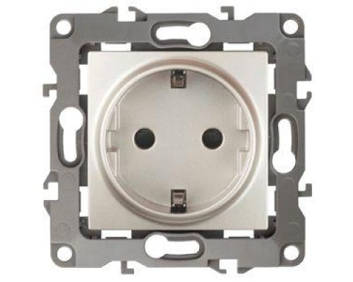 Розетка Schuko 16АХ-250В 2P+E без монтаж. лапок 12-2001-15 перламутр ЭРА Б0019310