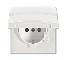 Розетка Schuko Allwetter44 16А 250В 20 EUGKBN-34-101 с защ. крышкой защ. шторки поле для надписи (уплот. кольцо в комплекте) IP44 альп. бел. ABB 2CKA002064A0301
