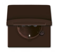 Розетка Schuko Allwetter44 16А 250В 20 EUGKB-31-101 с защ. крышкой защ. шторки (уплот. кольцо в комплекте) IP44 корич. ABB 2CKA002064A0291