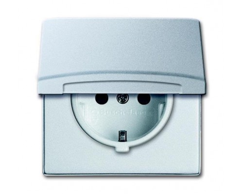 Розетка Schuko Allwetter44 16А 250В 20 EUGKB-33-101 с защ. крышкой защ. шторки (уплот. кольцо в комплекте) IP44 серебристый алюм.) ABB 2CKA002064A0293