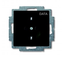 Розетка Schuko Basic 55 16А 250В с маркировкой DATA черн. ABB 2CKA002011A6143
