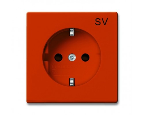 Розетка Schuko Basic 55 16А 250В с маркировкой SV оранж. ABB 2CKA002011A6153