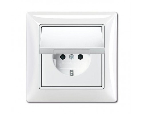 Розетка Schuko Basic 55 16А 250В в сборе IP44 альп. бел. ABB 2CKA002018A1505