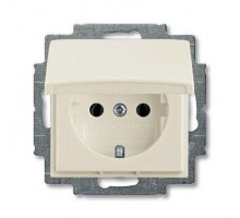 Розетка Schuko Basic 55 16А 250В в сборе IP44 chalet-white ABB 2CKA002018A1503