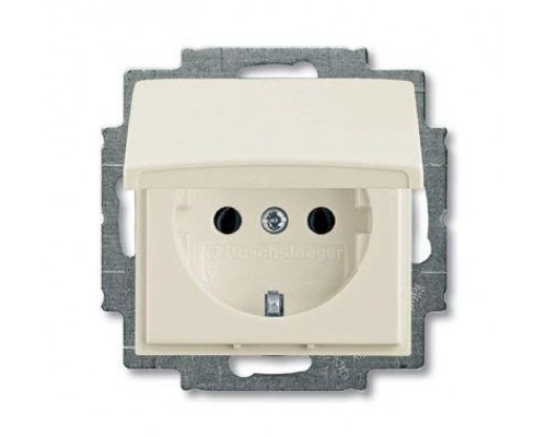 Розетка Schuko Basic 55 16А 250В в сборе IP44 chalet-white ABB 2CKA002018A1503