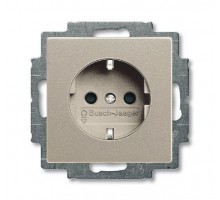 Розетка Schuko Basic 55 16А 250В защ. шторки шампань ABB 2CKA002013A5337