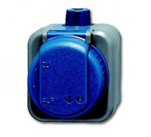 Розетка Schuko Busch-Duro 2000 WD 16А 250В с защ. крышкой IP66 ABB 2CKA002083A0343