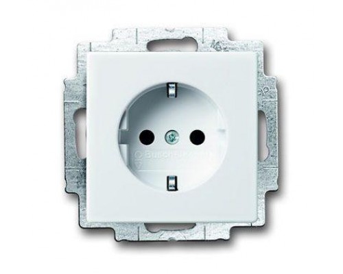 Розетка Schuko Future/solo 16А 250В с LED подсвет. альп. бел. ABB 2CKA002013A5294