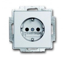 Розетка Schuko Future/solo 16А 250В с LED подсвет. серебристо-алюм. ABB 2CKA002013A5293
