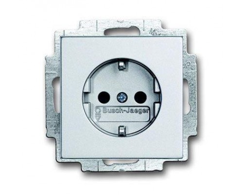 Розетка Schuko Future/solo 16А 250В с LED подсвет. серебристо-алюм. ABB 2CKA002013A5293