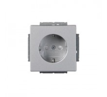 Розетка Schuko Impressivo 16А 230В алюм. ABB 2TKA00000435