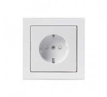Розетка Schuko Impressivo 16А 230В в комплекте с рамкой бел. ABB 2TKA003848G1