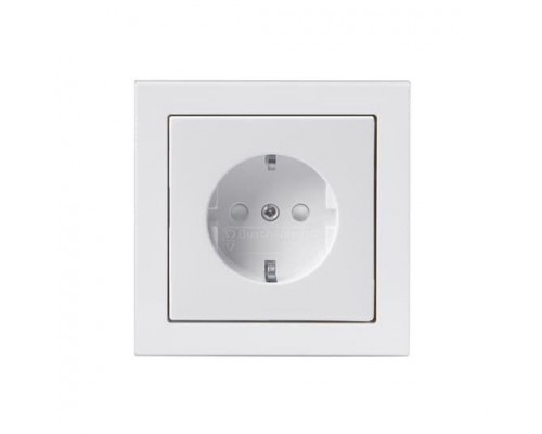 Розетка Schuko Impressivo 16А 230В в комплекте с рамкой бел. ABB 2TKA003848G1