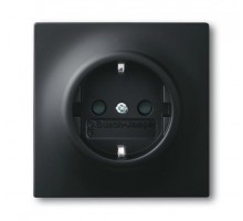 Розетка Schuko Impuls 16А 250В черн. бархат ABB 2CKA002011A3886