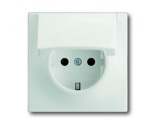 Розетка Schuko Impuls 16А 250В с защ. крышкой бел. бархат ABB 2CKA002018A1497