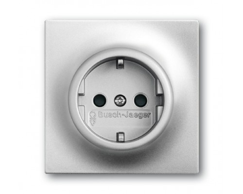 Розетка Schuko Impuls 16А 250В серебристый металлик ABB 2CKA002011A3845