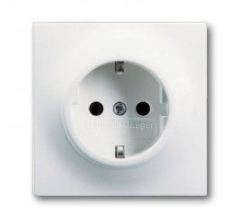 Розетка Schuko Impuls 16А 250В защ. шторки бел. бархат ABB 2CKA002013A5335