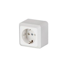 Розетка Schuko Jussi 16А 250В винт. клеммы с заземл. наружный монтаж бел. ABB 2TKA000767G1