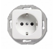 Розетка Schuko Reflex SI 16А 250В с круглым суппортом альп. бел. ABB 2CKA002011A2183