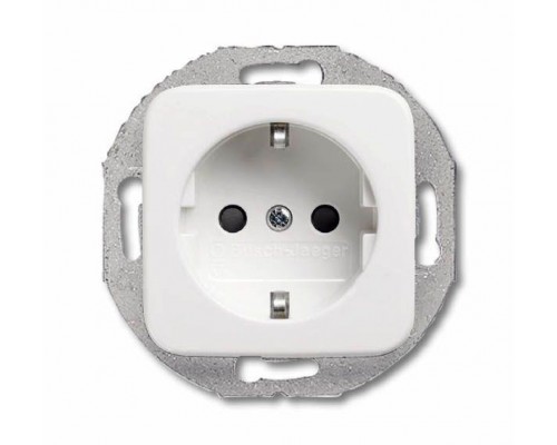 Розетка Schuko Reflex SI 16А 250В с круглым суппортом альп. бел. ABB 2CKA002011A2183