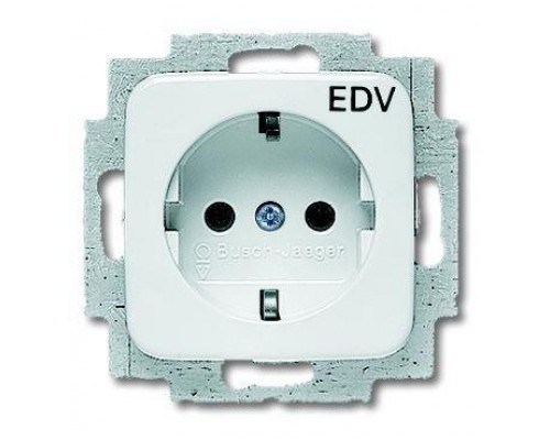 Розетка Schuko Reflex SI 16А 250В с маркировкой EDV альп. бел. ABB 2CKA002011A6206