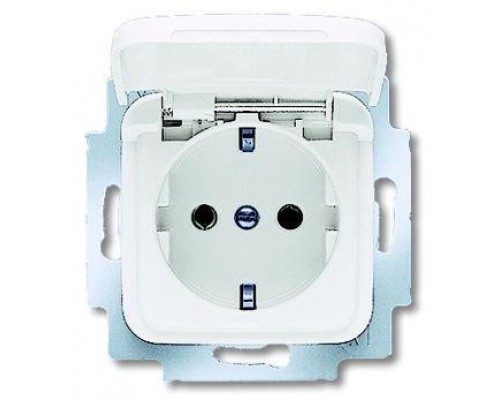 Розетка Schuko Reflex SI 16А 250В с защ. крышкой альп. бел. ABB 2CKA002018A1508