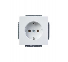 Розетка Schuko Solo/future 16А 250В бел. бархат ABB 2CKA002011A6208