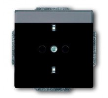Розетка Schuko Solo/future 16А 250В с полем для надписи антрацит ABB 2CKA002011A3802