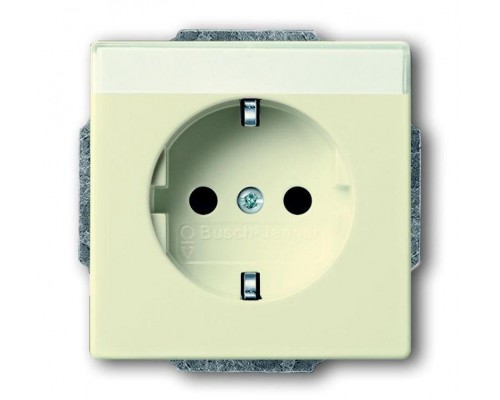 Розетка Schuko Solo/future 16А 250В с полем для надписи savanne/сл. кость ABB 2CKA002011A3726