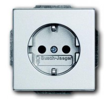 Розетка Schuko Solo/future 16А 250В защ. шторки серебр.-алюм. ABB 2CKA002013A5375