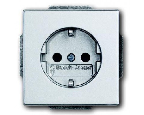 Розетка Schuko Solo/future 16А 250В защ. шторки серебр.-алюм. ABB 2CKA002013A5375