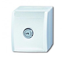 Розетка Schuko ОП Ocean 16А 250В с замком IP44 альп. бел. ABB 2CKA002083A0833