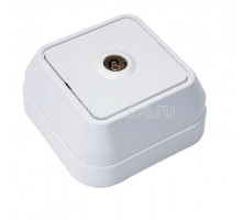 Розетка TV 1-м ОП 16А IP20 бел. Makel 45107