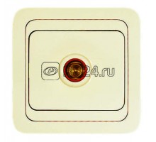 Розетка TV 1-м СП Mimoza 16А IP20 крем/крем Makel 25007