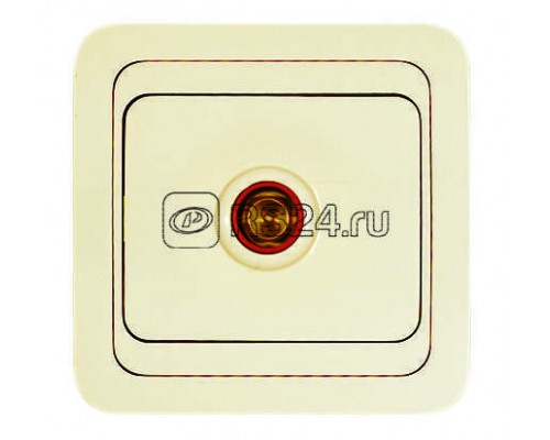 Розетка TV 1-м СП Mimoza 16А IP20 крем/крем Makel 25007