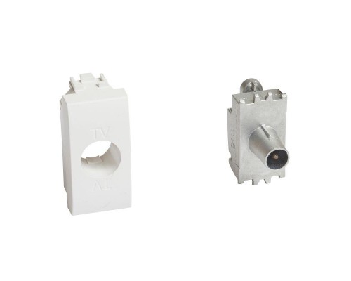 Розетка TV 1мод. Livinglight для схемы шлейф 14дБ экранир. проходная (комплект панелей: бел./алюм./антрацит) BTC Leg LN4202P14