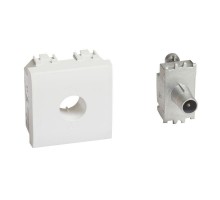 Розетка TV 2мод. Livinglight для схемы звезда экранир. (комплект панелей: бел./алюм./антрацит) BTC Leg LN4202M2D