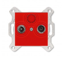 Розетка TV-R Levit проходная 7дБ красн. ABB 2CHH083607A6065