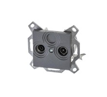 Розетка TV-R Levit проходная 7дБ сталь ABB 2CHH083607A6069