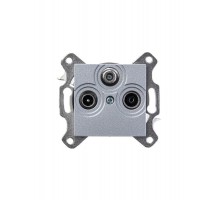 Розетка TV-R-SAT Levit единственная серебр. ABB 2CHH083303A6070