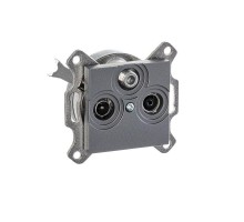 Розетка TV-R-SAT Levit единственная сталь ABB 2CHH083303A6069