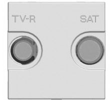 Розетка TV-R-SAT Zenit проходная с накладкой шампань ABB 2CLA225180N1901