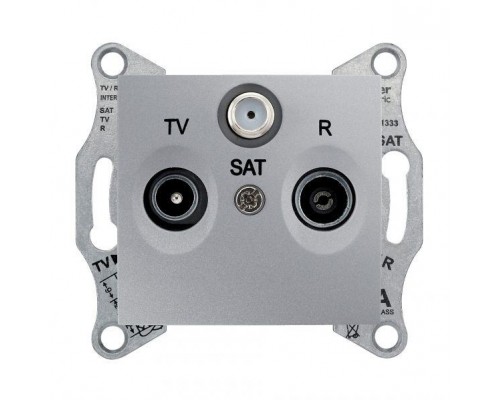 Розетка TV-R-SAT СП Sedna оконечная алюм. SchE SDN3501360