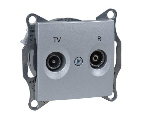 Розетка TV-R СП Sedna проходная алюм. SchE SDN3301860