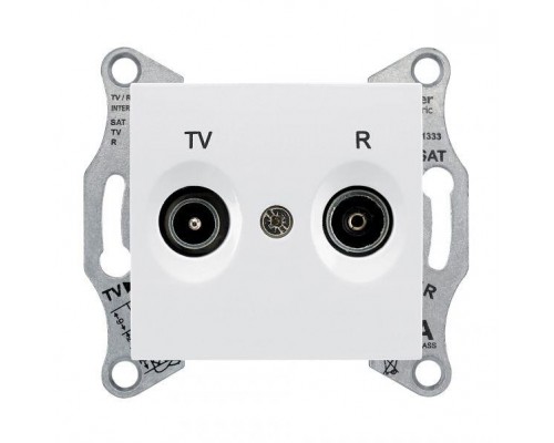 Розетка TV-R СП Sedna проходная бел. SchE SDN3301321