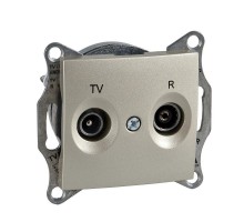 Розетка TV-R СП Sedna проходная титан SchE SDN3301868