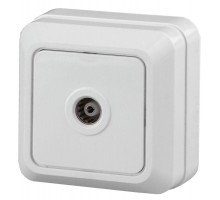 Розетка TV ОП Quadro 2Э-301-01 одиночная бел. Intro Б0038872