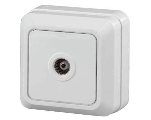 Розетка TV ОП Quadro 2Э-301-01 одиночная бел. Intro Б0038872