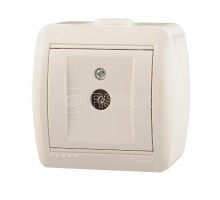 Розетка TV ОП Ната проходная бел. LEZARD 710-0200-129