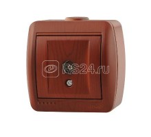 Розетка TV ОП Ната проходная вишня LEZARD 710-0600-129